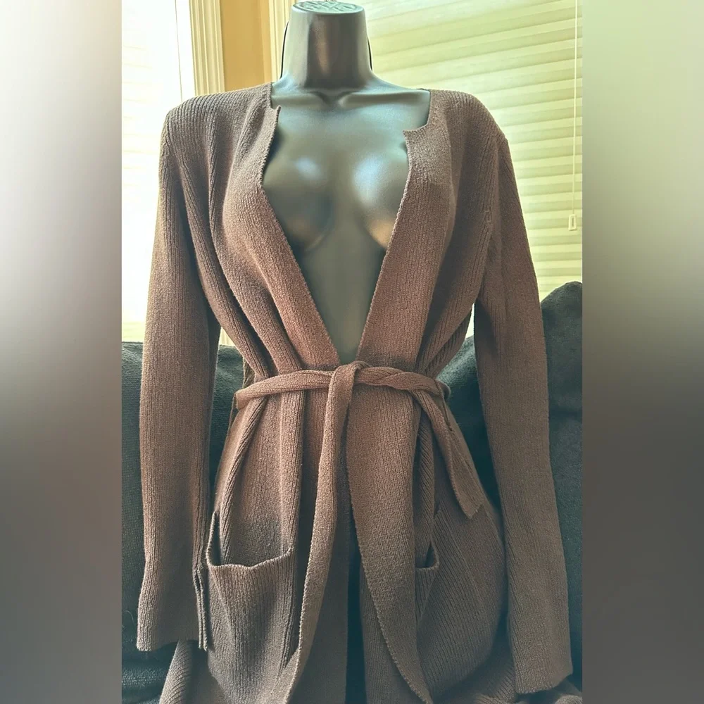 Max Studio rich brown textured knit wrap - Picture 1 of 12